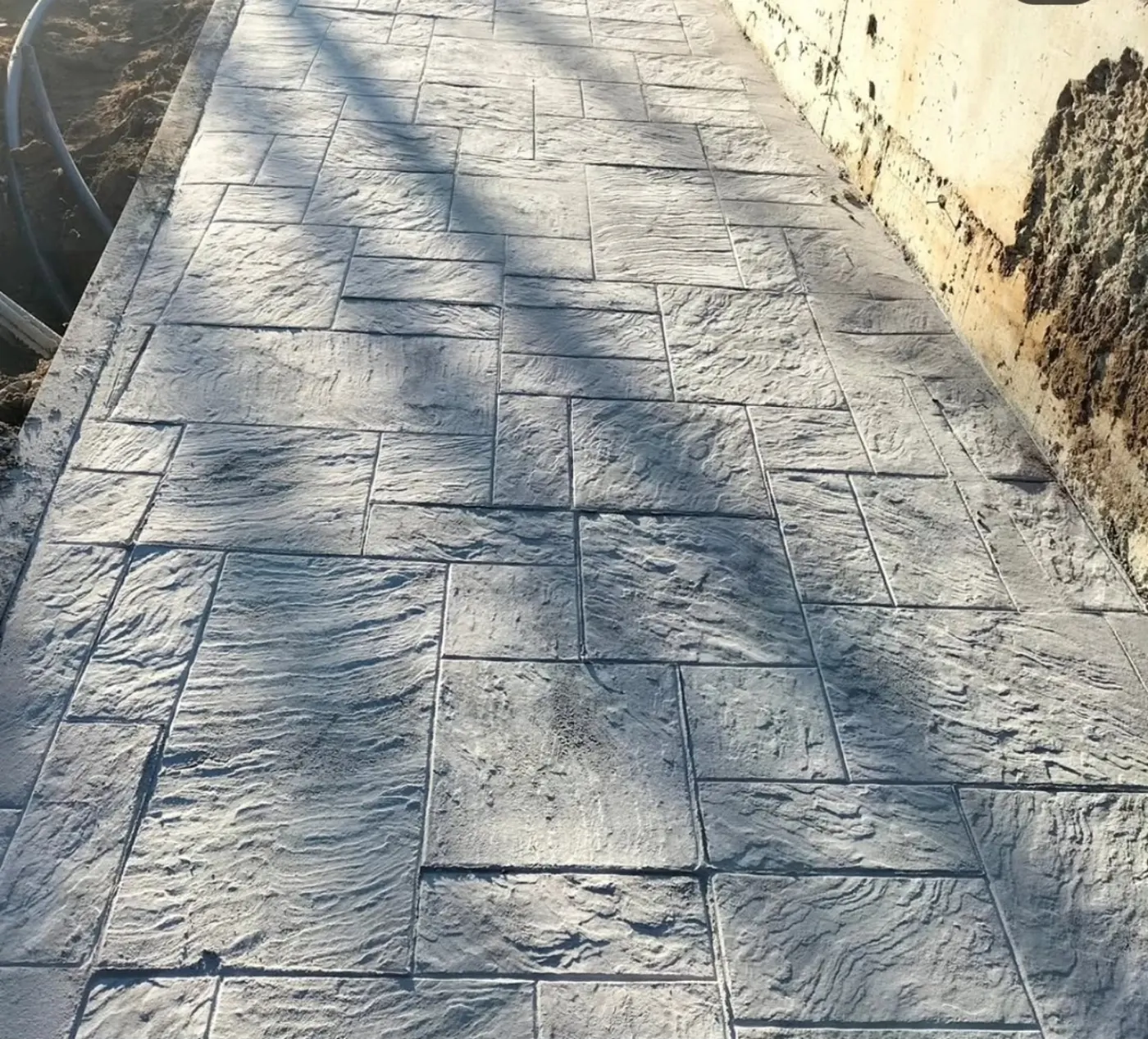 Dekoratif beton yol uygulaması